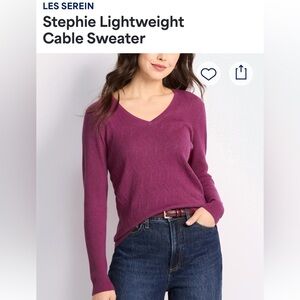 Les Serien V neck sweater Sz M